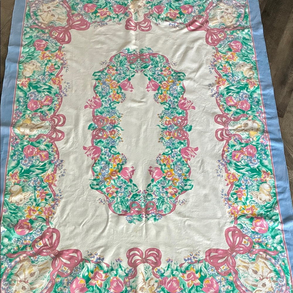 Rectangular Easter/Spring 100% Cotton Tablecloth